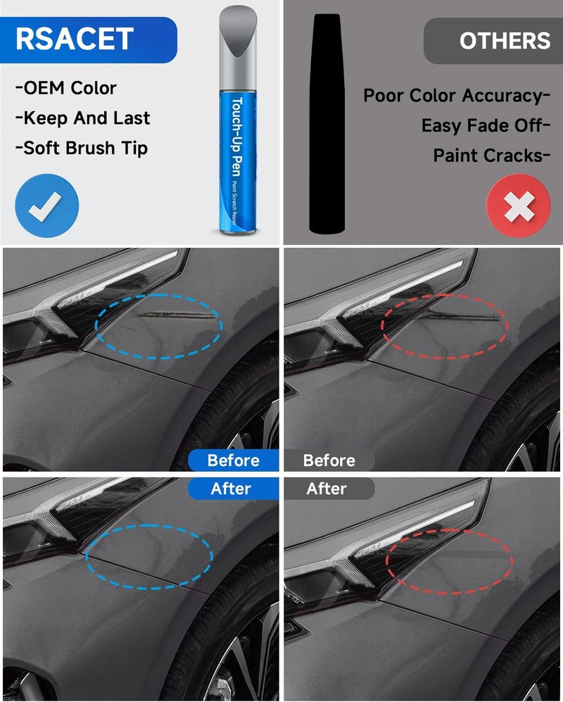 RSACET Steel Grey(KLG) Touch Up Paint Compatible with Kia Exact Match Touch Up Paint Car Scratch Repair - Image 2